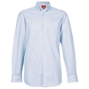 Milton check shirt - white and blue
