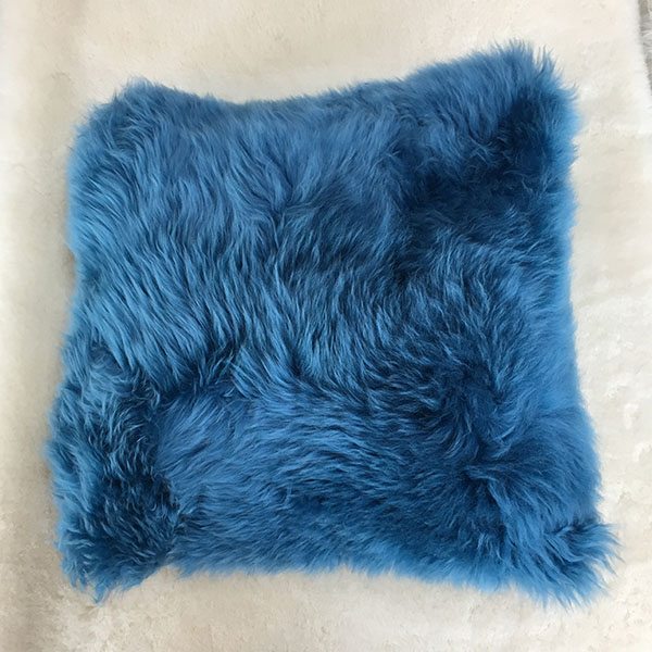 Sheepskin blue cushion Sheepskin blue cushion