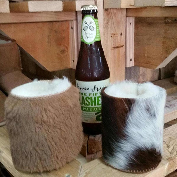 Stubby Holders Cow Hide And Kangaroo