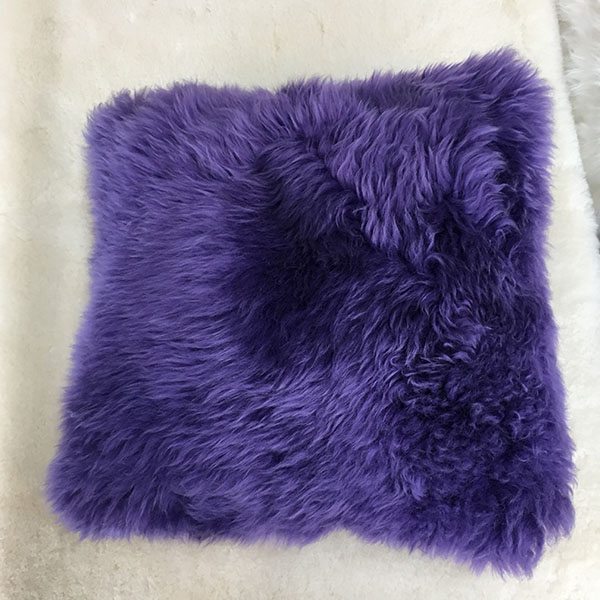 Sheepskin purple cushion Sheepskin purple cushion