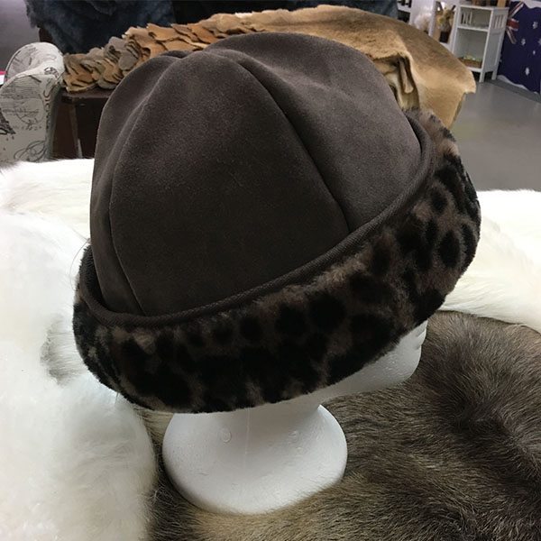 sheepskin hat brown sheepskin hat brown