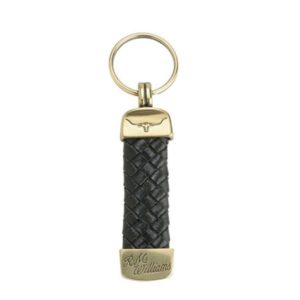 R.m Williams Plaited Key Ring Brass Fitti Eagle Wools